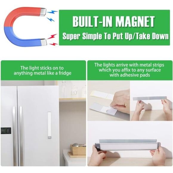 Rechargeable Motion Sensor Led Lights Ultra Thin Softer Under Counter 54-LED - Picture 4 of 7